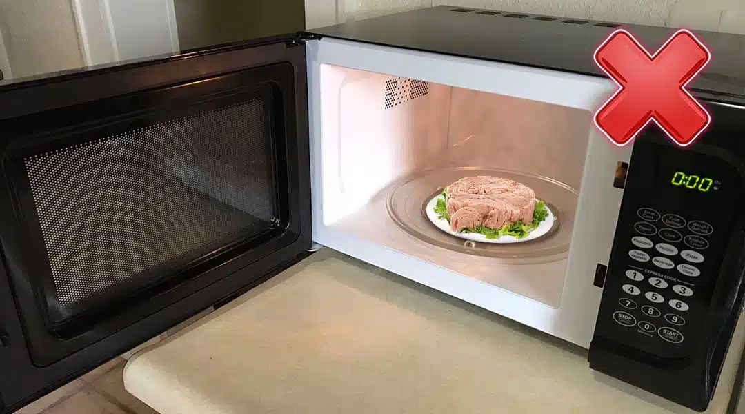 تصویر تن ماهی داخل ماکروفر